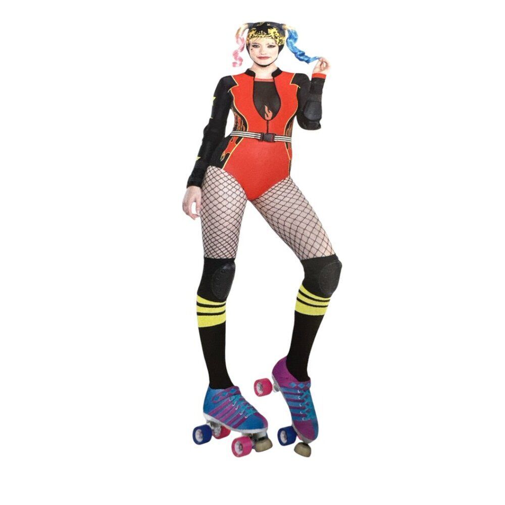 Harley Quinn Birds Of Prey Roller Derby Halloween Costume Women's Size M 6-8 NEW